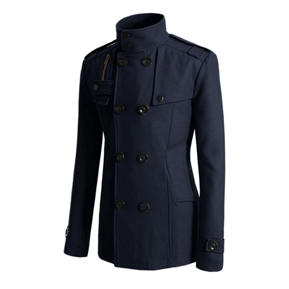 New Men's Fashion Lapel Business Button Casual Windbreaker