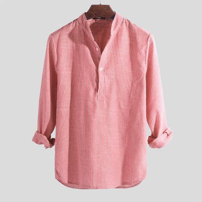 Men's Striped Long Sleeve Shirt