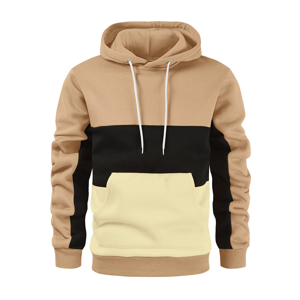 Diggetty Men's spring autumn winter fashion color block hoodie