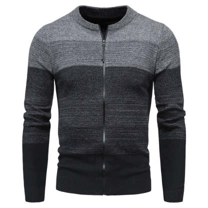 Men's Fashion Motley Knit Sweater Cardigan
