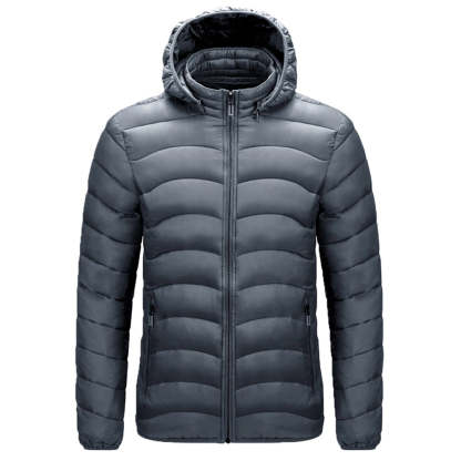 Men's winter simple casual hooded cotton coat