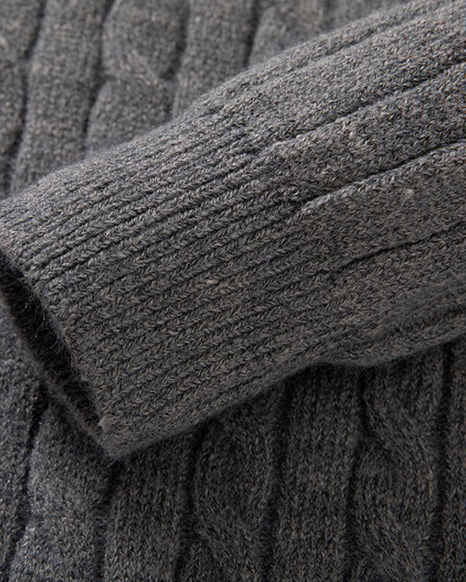 Autumn new men's zipper half-high collar twist knit bottoming shirt