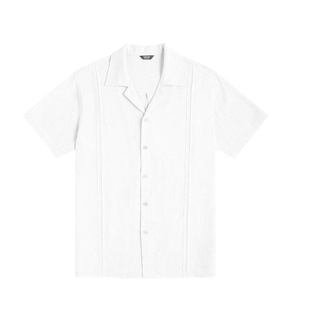 Men's short-sleeved linen shirt