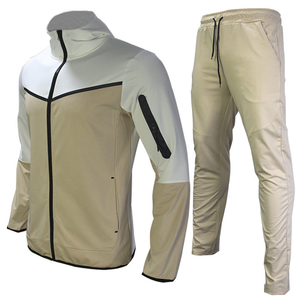 Men's Fashion Zipper Long Sleeve Trousers Set