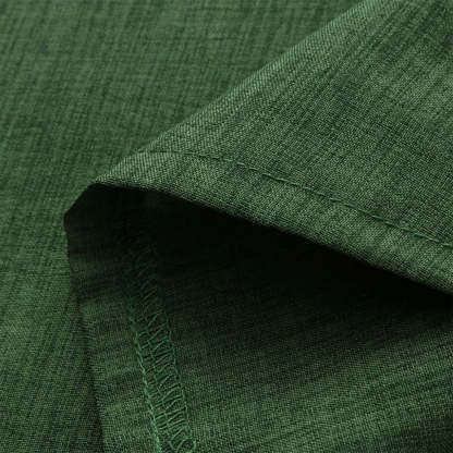 Men's stand collar short sleeve cotton linen shirt