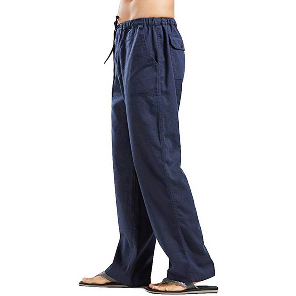 Linen leisure trousers for men