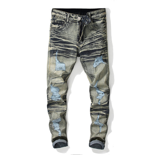 Men's Skinny Stretch Ripped Jeans