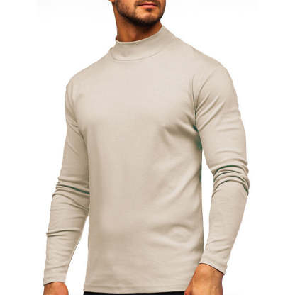 Men's Autumn and Winter Basic Thickened Warm Long Sleeve T-Shirt