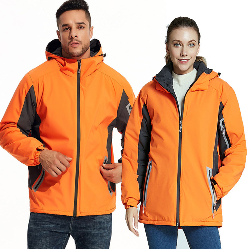 Fleece-lined outdoor reflective jacket
