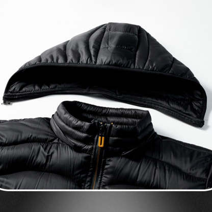 Men's winter simple casual hooded cotton coat