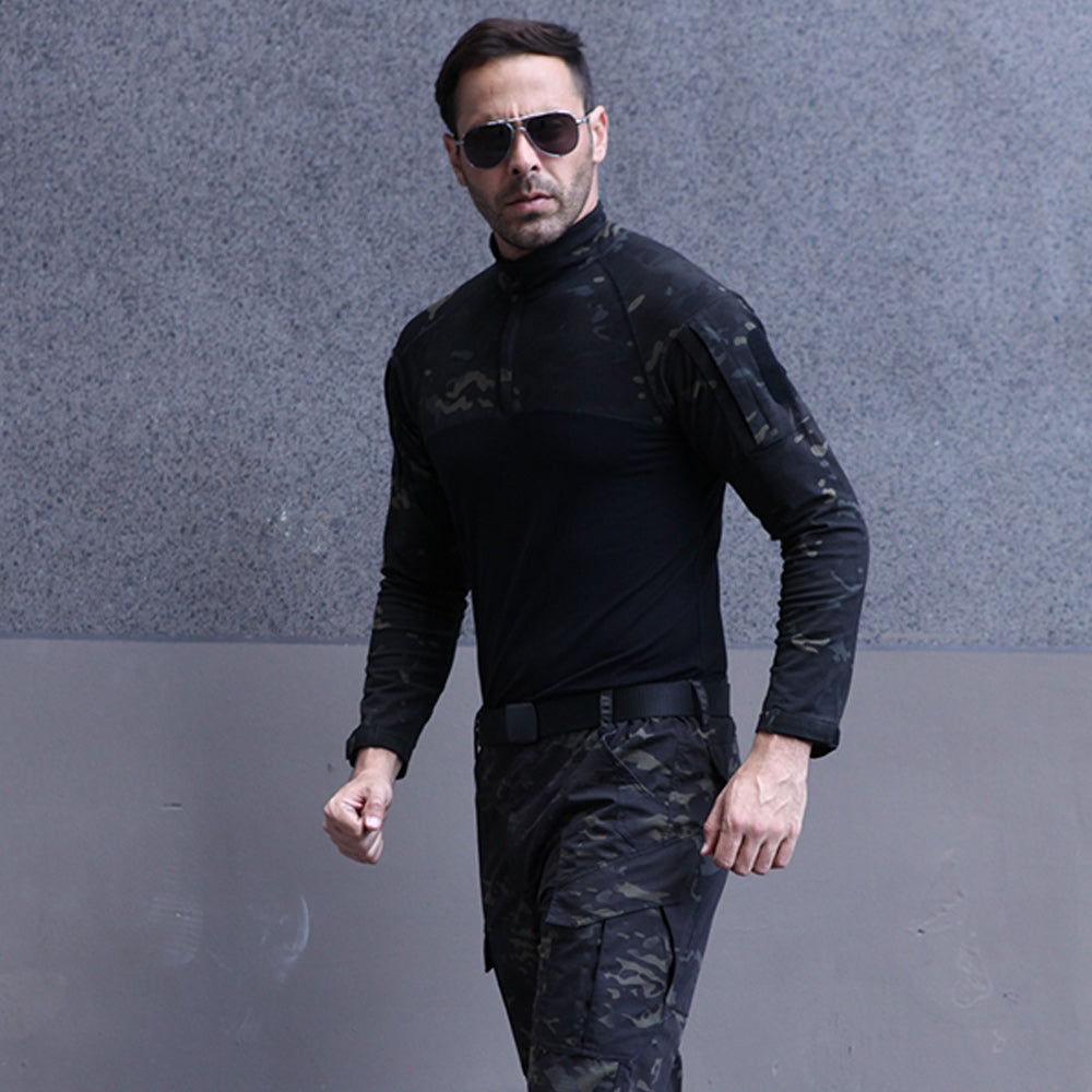 Men's Camo Uniform Tactical Long Sleeve