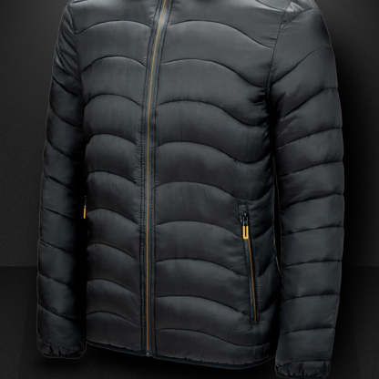 Men's winter simple casual hooded cotton coat
