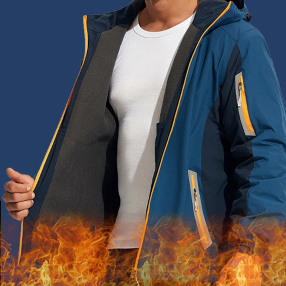 Fleece-lined outdoor reflective jacket