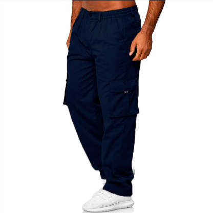 Men's Casual Multi Pocket Loose Straight Cargo Pants
