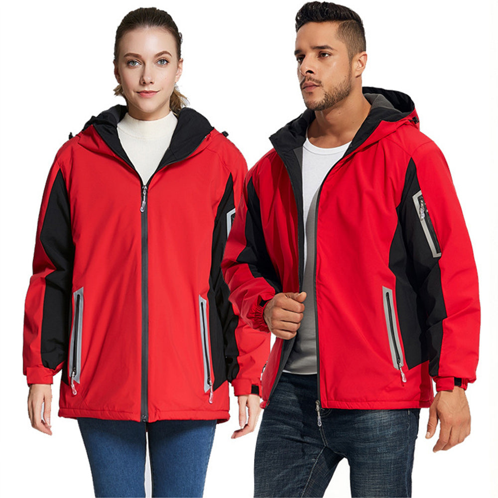 Fleece-lined outdoor reflective jacket