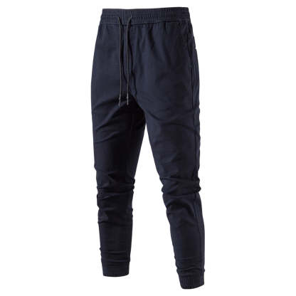 Men's Elastic Waist Tie Cargo Pants