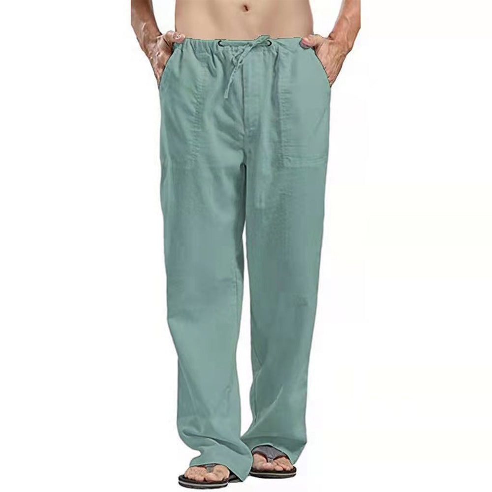 Linen leisure trousers for men