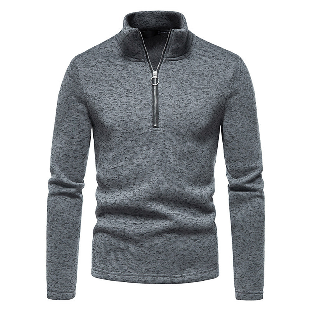 New Warm and Comfortable Half-Zip Turtleneck Men's Sweatshirt