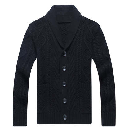 New Men's Fashion Knitted Loose Cardigan