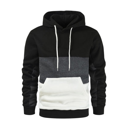 Diggetty Men's spring autumn winter fashion color block hoodie
