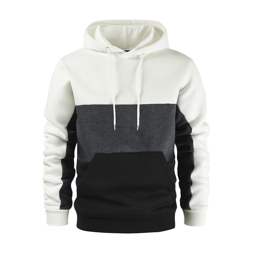Men's spring autumn winter fashion color block hoodie