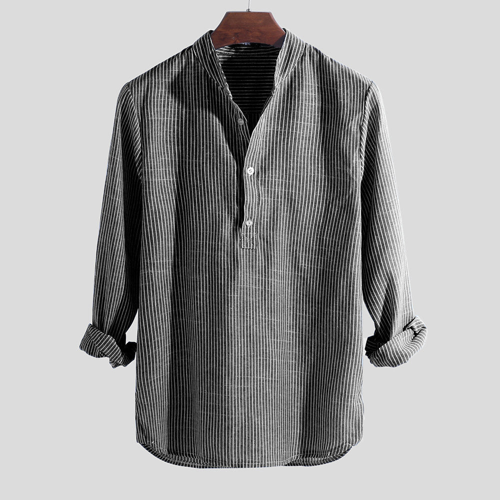 Men's Striped Long Sleeve Shirt