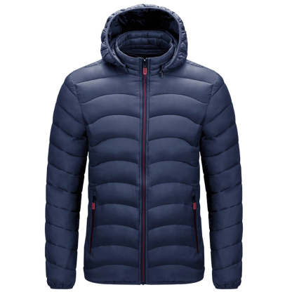 Men's winter simple casual hooded cotton coat