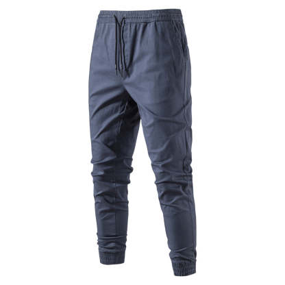 Men's Elastic Waist Tie Cargo Pants