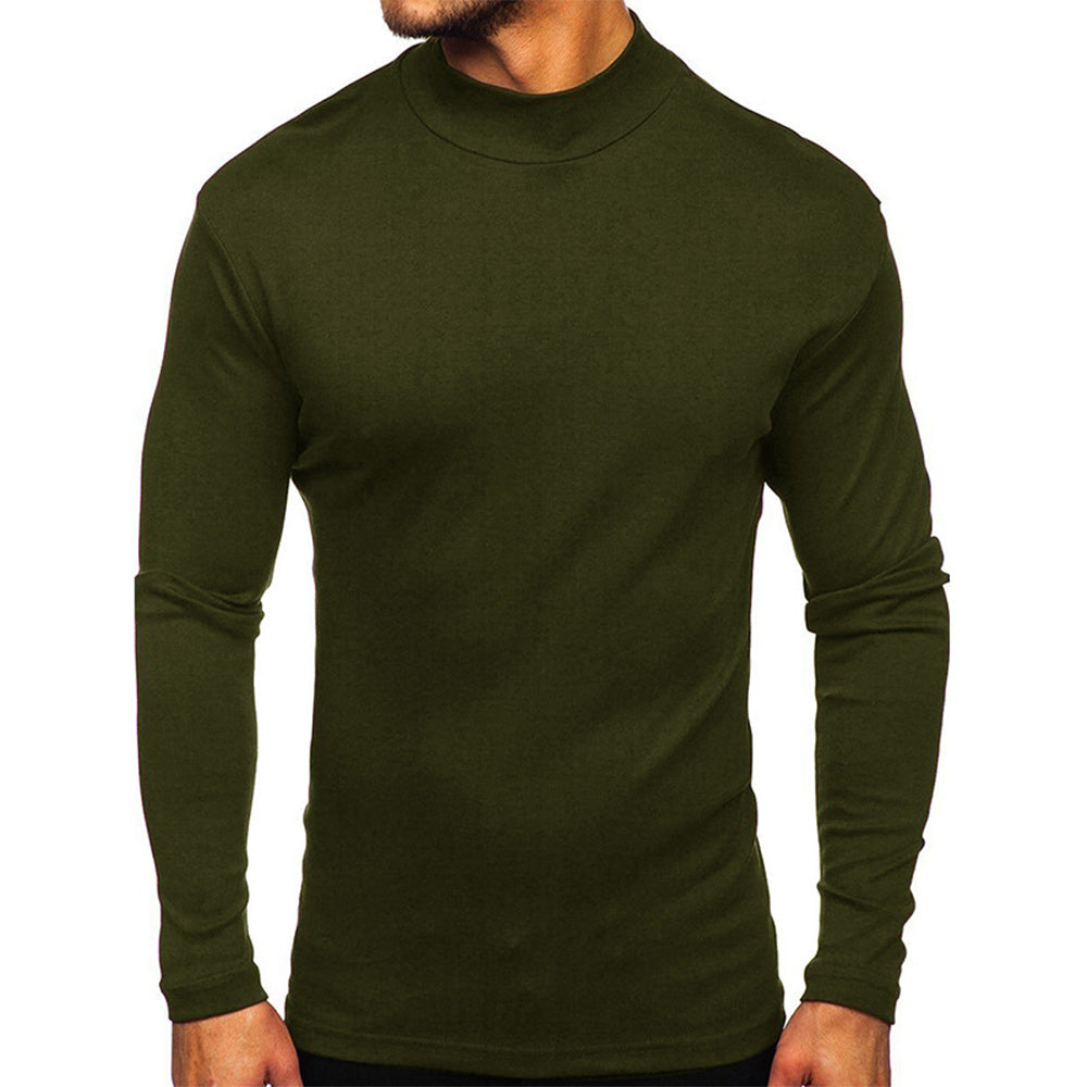 Men's Autumn and Winter Basic Thickened Warm Long Sleeve T-Shirt