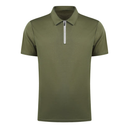 Summer men's polo shirt solid color short-sleeved lapel t-shirt