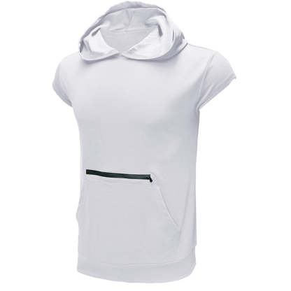 Men's Sleeveless Sports Vest Outdoor Fitness Solid Color Hoodie