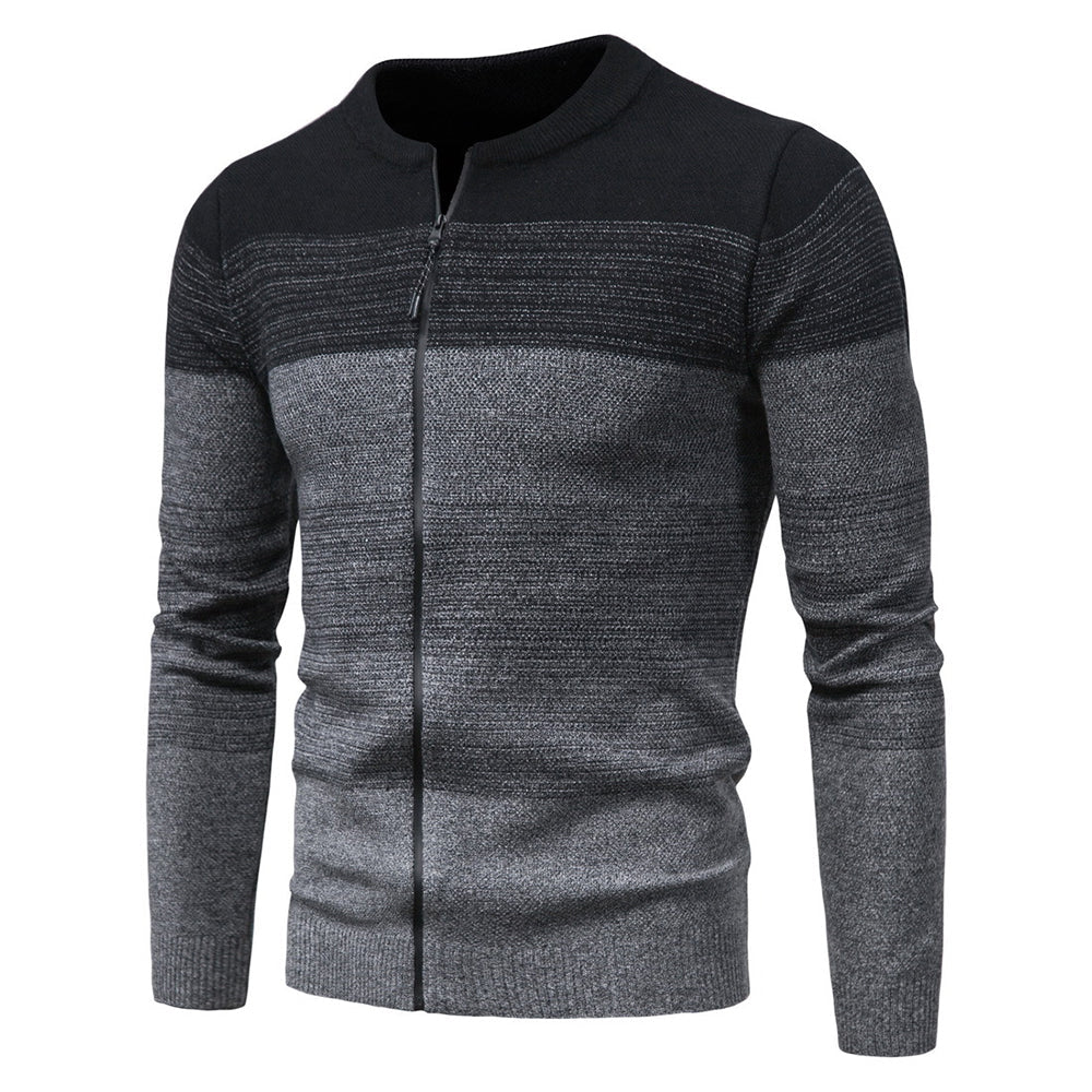 Men's Fashion Motley Knit Sweater Cardigan