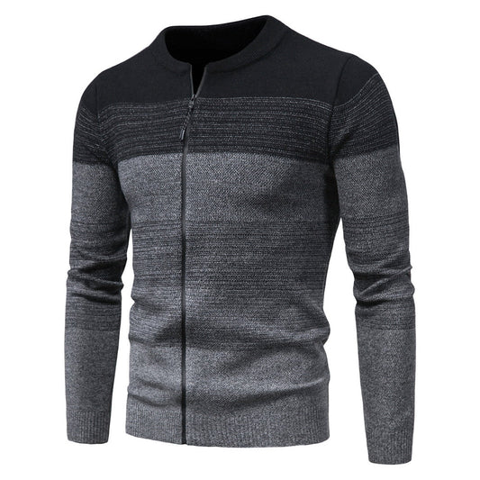 Men's Fashion Motley Knit Sweater Cardigan