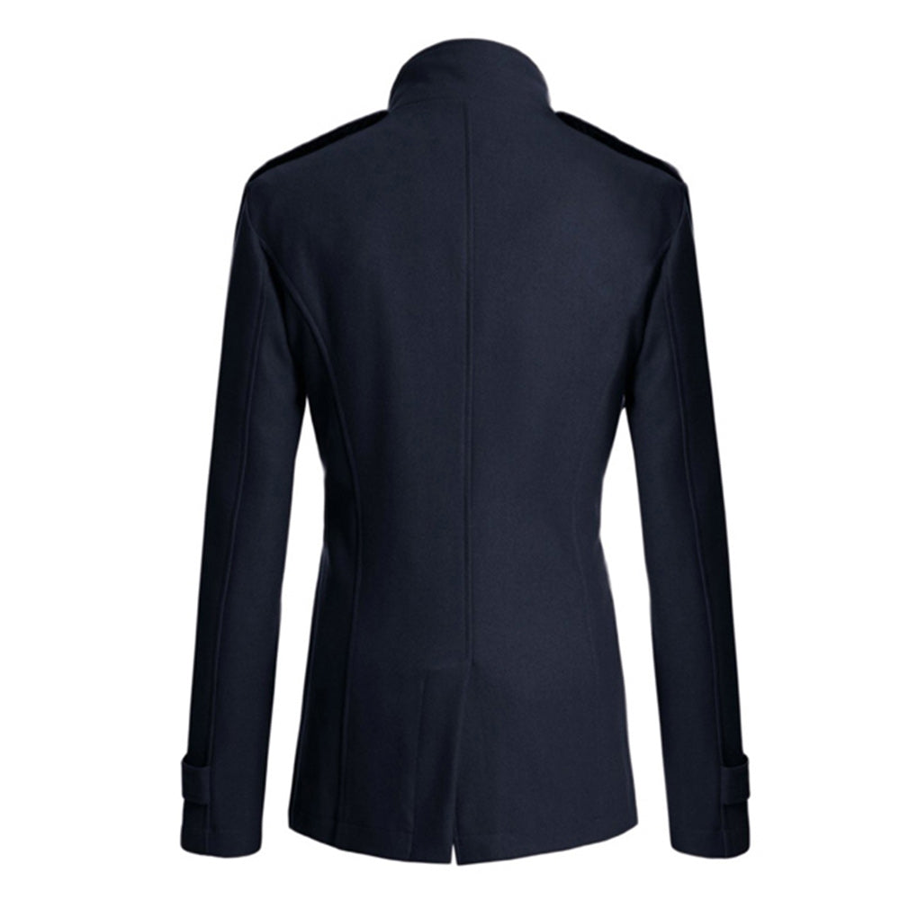 New Men's Fashion Lapel Business Button Casual Windbreaker